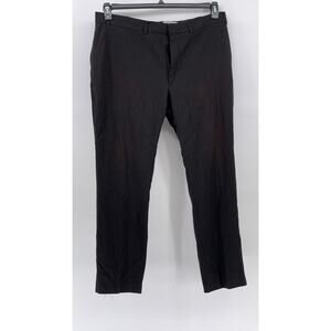 REACTION KENNETH COLE Men's Black Straight-Leg Regular Flat Front Pant SZ 40X32